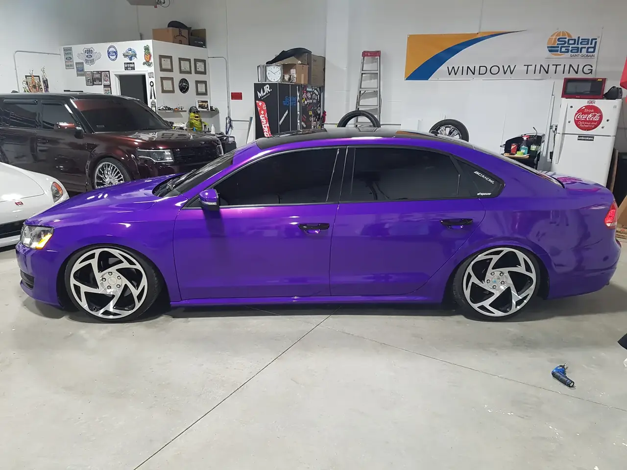 Purple colour-change vehicle wrap by Performance Graphics